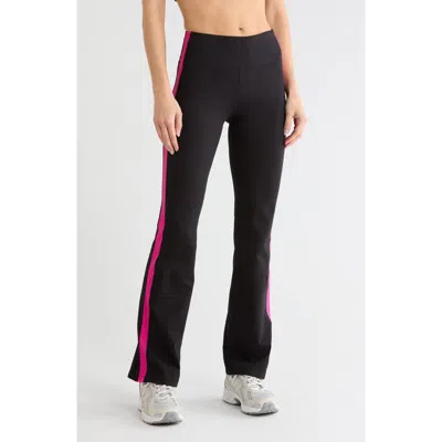 Dkny Side Stripe High Waist Flare Leggings