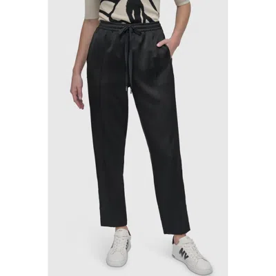 Dkny Side Stripe Track Pants In Black