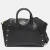 DKNY DKNY SIGNATURE CANVAS AND LEATHER EWEN STUDDED SATCHEL