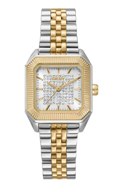 Dkny Signature Shape Tank Bracelet Watch, 27mm X 34mm In Neutral