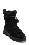 Dkny Signe Faux Shearling Lug Sole Bootie In Black
