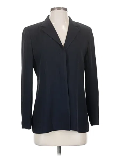 Pre-owned Dkny Silk Blazer Jacket In Blue