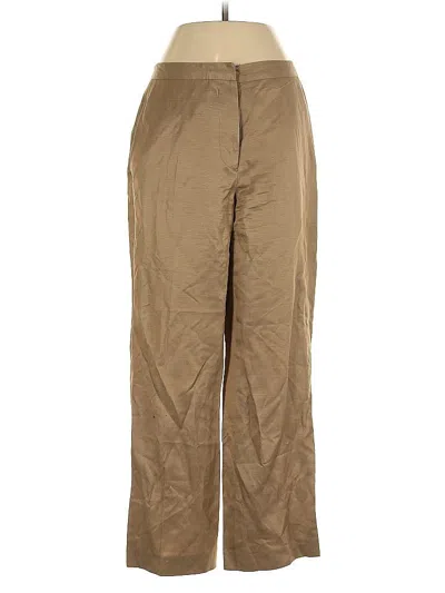 Pre-owned Dkny Silk Pants In Brown