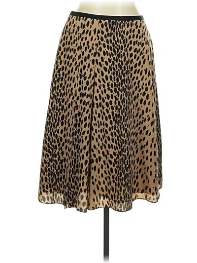 Pre-owned Dkny Silk Skirt In Gold