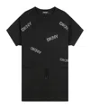 Dkny Silver-embellishment Shirt Dress In Black