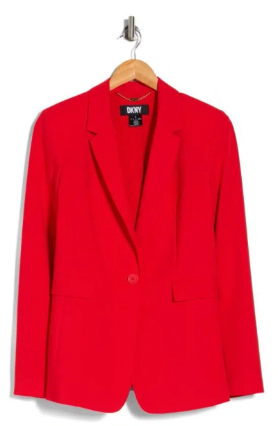 Dkny Single Button Blazer In Flame