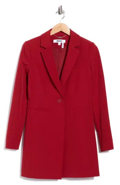 Dkny Single Button Blazer In Red
