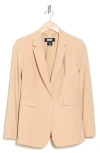 Dkny Single Button Blazer In Sandalwood