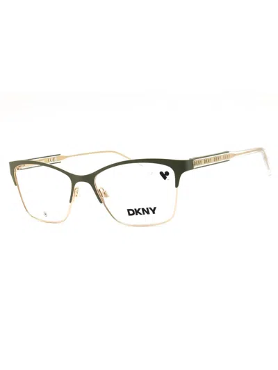 Dkny Sleek Rectangular Eyeglasses For Women In Gold