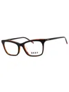 Dkny Sleek Rectangular Women's Eyeglasses In Black
