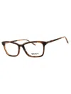 Dkny Sleek Rectangular Women's Eyeglasses In Brown