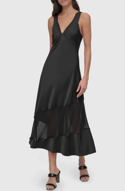 navy blue dress for baby girl Dkny Asymmetric Rib Knit Dress main image 1