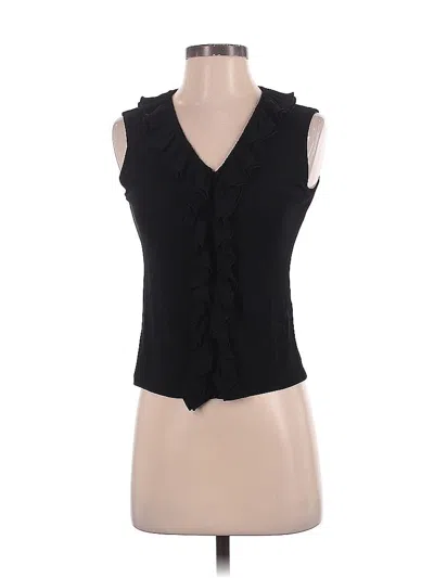 Pre-owned Dkny Sleeveless Blouse In Black
