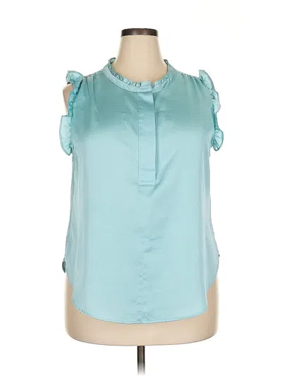 Pre-owned Dkny Sleeveless Blouse In Blue