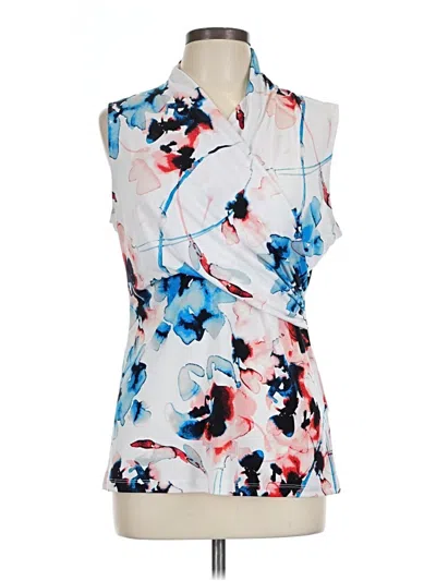 Pre-owned Dkny Sleeveless Blouse In Blue