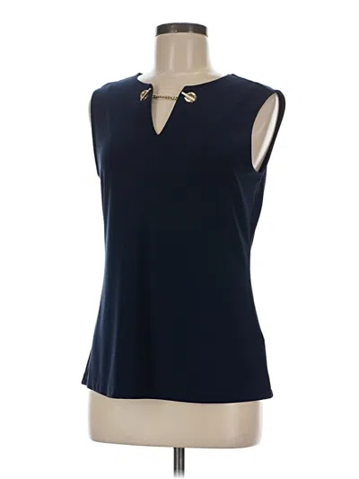 Pre-owned Dkny Sleeveless Blouse In Blue
