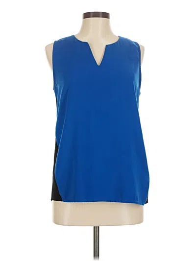 Pre-owned Dkny Sleeveless Blouse In Blue