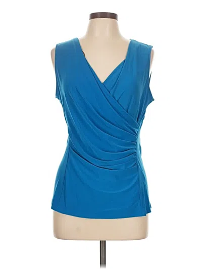 Pre-owned Dkny Sleeveless Blouse In Blue