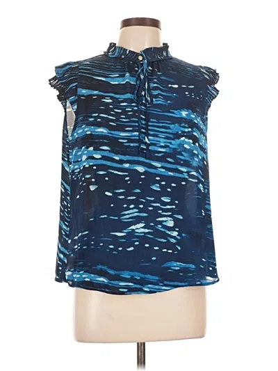 Pre-owned Dkny Sleeveless Blouse In Blue