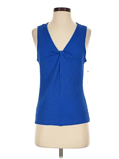Pre-owned Dkny Sleeveless Blouse In Blue