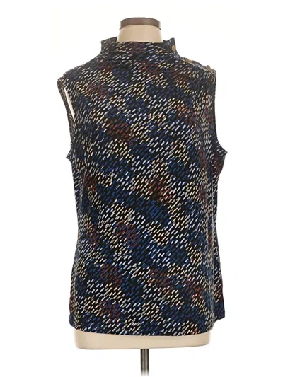 Pre-owned Dkny Sleeveless Blouse In Blue