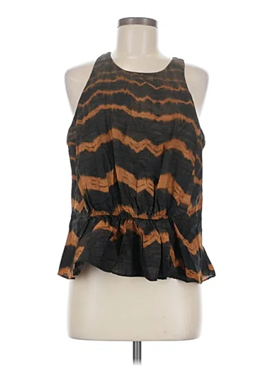 Pre-owned Dkny Sleeveless Blouse In Brown