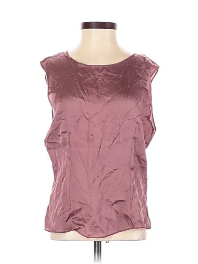 Pre-owned Dkny Sleeveless Blouse In Burgundy
