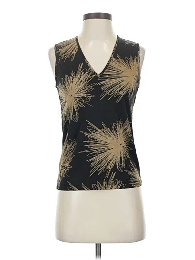 Pre-owned Dkny Sleeveless Blouse In Gold