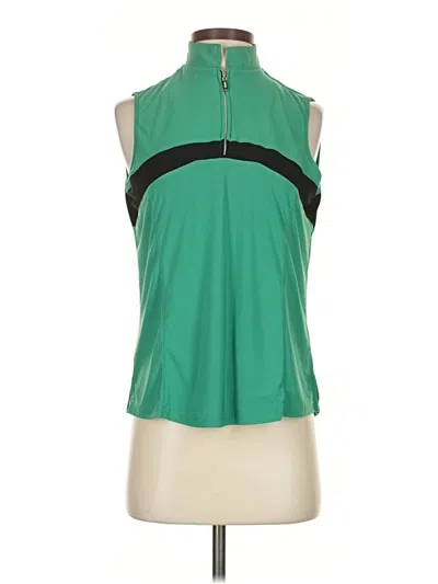 Pre-owned Dkny Sleeveless Blouse In Green