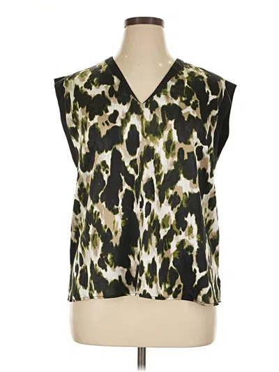 Pre-owned Dkny Sleeveless Blouse In Green