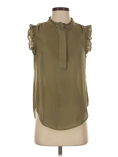 Pre-owned Dkny Sleeveless Blouse In Green
