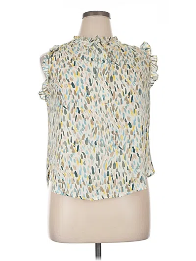 Pre-owned Dkny Sleeveless Blouse In Green