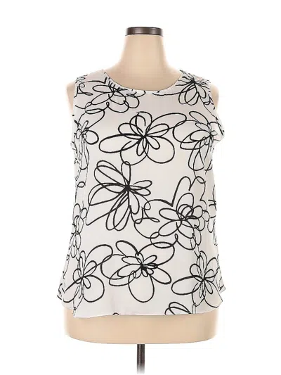 Pre-owned Dkny Sleeveless Blouse In Ivory