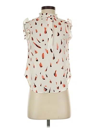 Pre-owned Dkny Sleeveless Blouse In Ivory