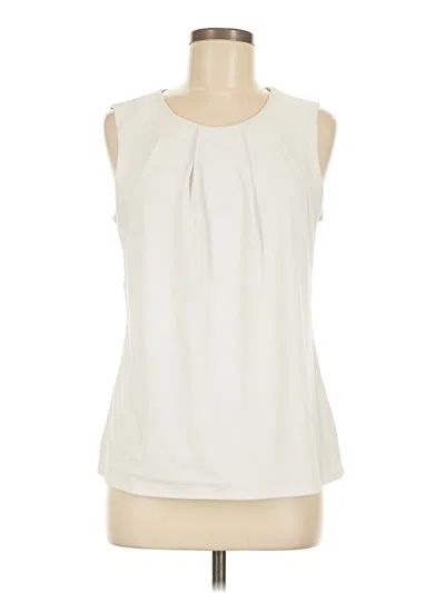 Pre-owned Dkny Sleeveless Blouse In Ivory