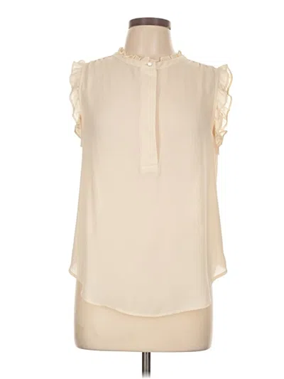 Pre-owned Dkny Sleeveless Blouse In Ivory