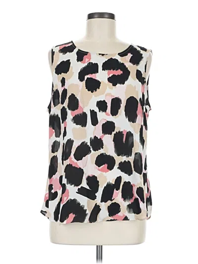 Pre-owned Dkny Sleeveless Blouse In Ivory