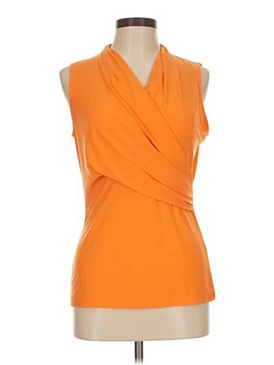 Pre-owned Dkny Sleeveless Blouse In Orange