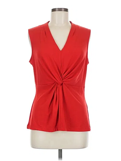 Pre-owned Dkny Sleeveless Blouse In Red