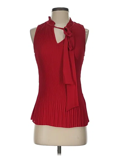 Pre-owned Dkny Sleeveless Blouse In Red