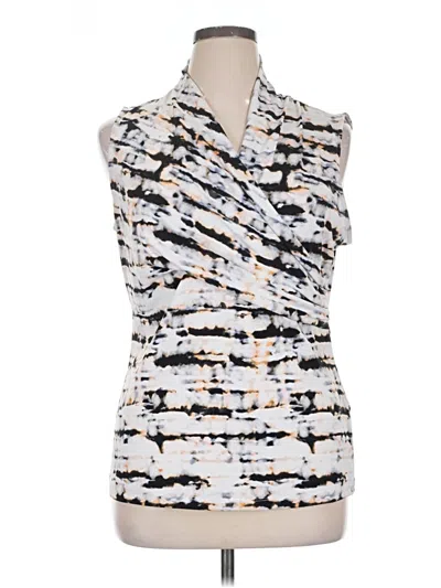 Pre-owned Dkny Sleeveless Blouse In Silver