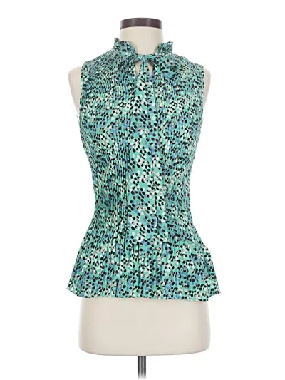 Pre-owned Dkny Sleeveless Blouse In Teal