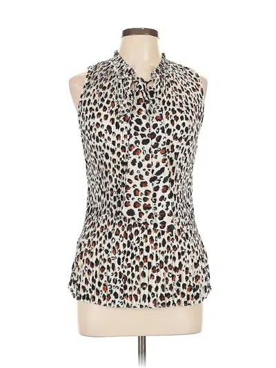 Pre-owned Dkny Sleeveless Blouse In White