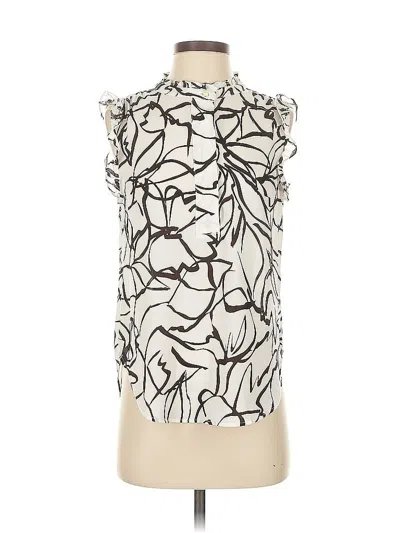 Pre-owned Dkny Sleeveless Blouse In White