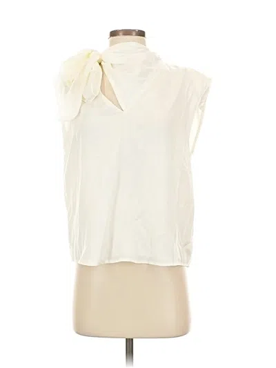 Pre-owned Dkny Sleeveless Blouse In White