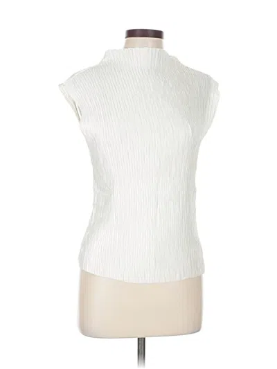 Pre-owned Dkny Sleeveless Blouse In White