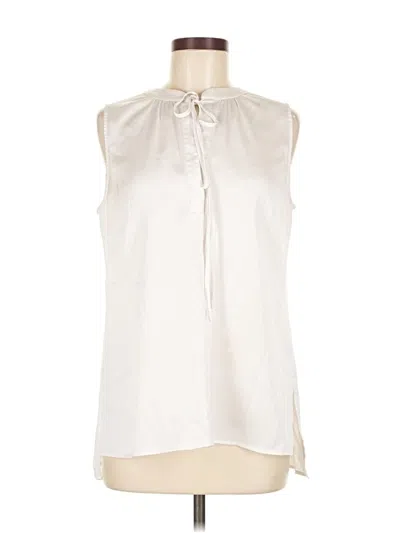 Pre-owned Dkny Sleeveless Blouse In White