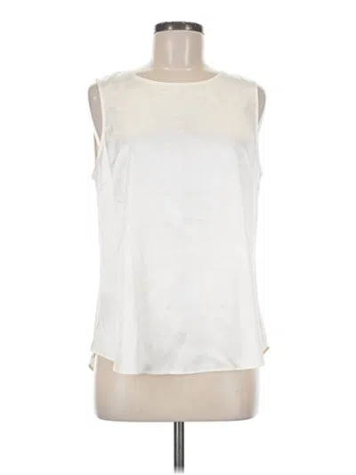 Pre-owned Dkny Sleeveless Blouse In White