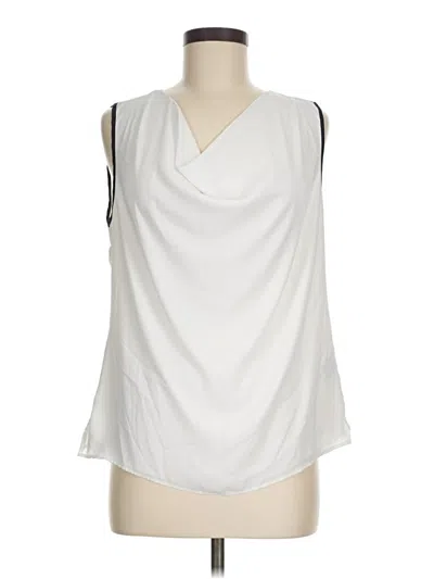 Pre-owned Dkny Sleeveless Blouse In White