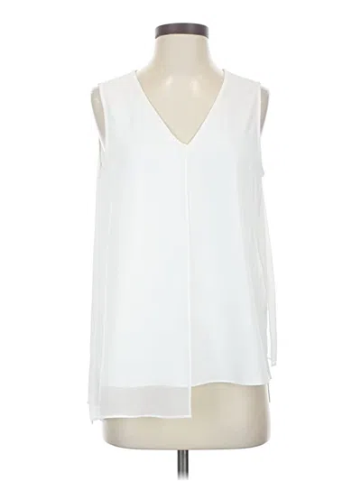 Pre-owned Dkny Sleeveless Blouse In White